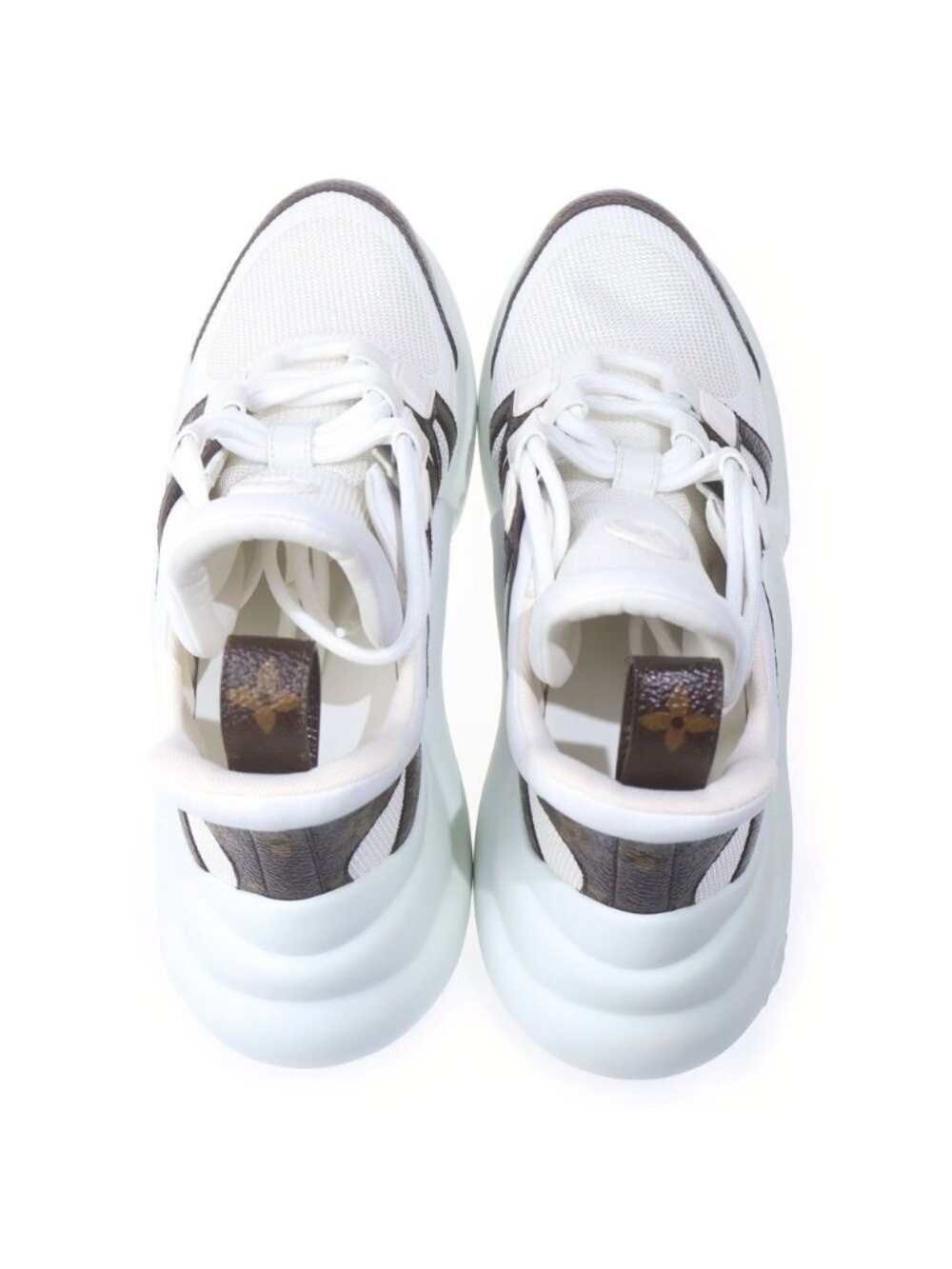 Louis Vuitton LV Acryte Line Monogram Lace Up High Cut Shoes Sneakers White - Picture 4 of 6